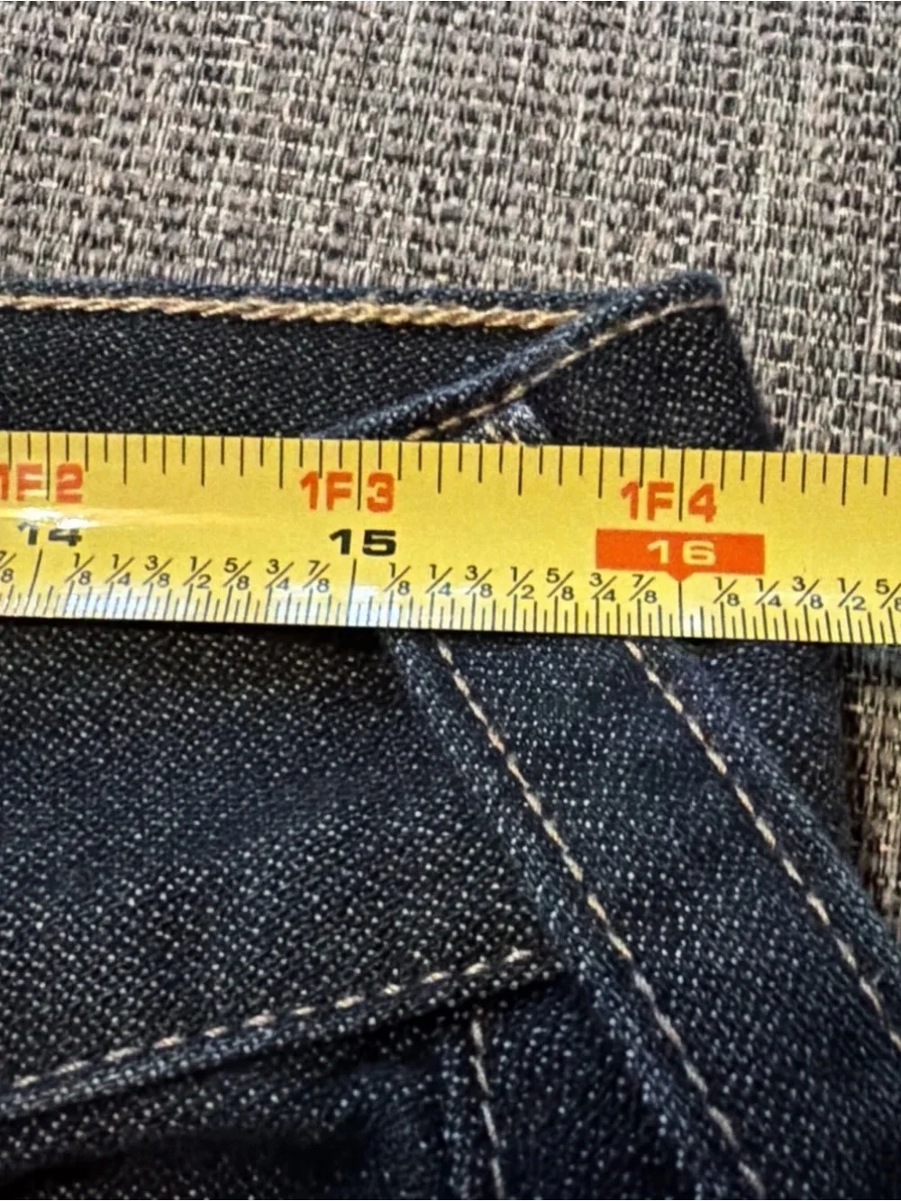 True Region Ricky No Flap Men’s Sz 32x34 (tagged 30) Dark Wash Straight